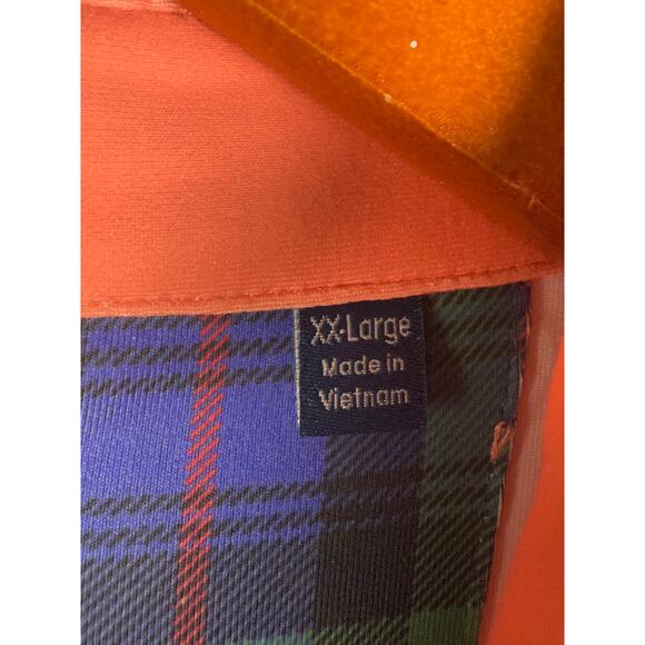 William Murray Golf Performance Stretch Polo Shirt Orange Multicolor Men 2XL XXL - Picture 6 of 9